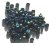 100 4x6mm Crow Beads Metallic Green AB